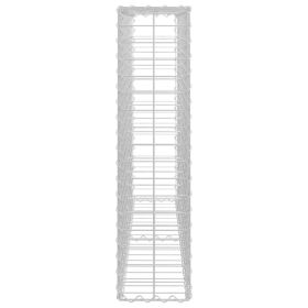 vidaXL Gabion Wall with Covers Galvanized Steel 78.7"x7.87"x33.5"