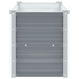 vidaXL Garden Raised Bed Galvanized Steel 39.4"x15.7"x17.7" Gray