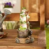 Solar Rotating Frog Garden Decor