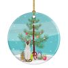 NEW Colorpoint Shorthair Cat Christmas Ceramic Ornament Christmas Tree Hanging Decorations for Home Christmas Holiday, Party, Gift, 3 in, Multicolor