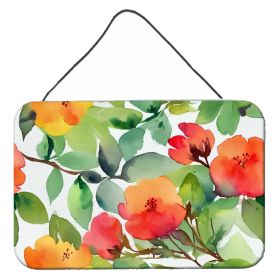 NEW Connecticut Mountain Laurels in Watercolor Wall or Door Hanging Prints Aluminum Metal Sign Kitchen Wall Bar Bathroom Plaque Home Decor, 8HX12W (Default: Default)