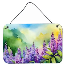 NEW Idaho Syringa in Watercolor Wall or Door Hanging Prints Aluminum Metal Sign Kitchen Wall Bar Bathroom Plaque Home Decor, 8HX12W, Multicolor (Default: Default)