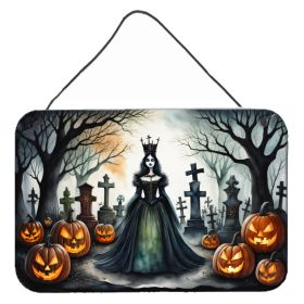 NEW Evil Queen Spooky Halloween Wall or Door Hanging Prints Aluminum Metal Sign Kitchen Wall Bar Bathroom Plaque Home Decor, 8HX12W, Multicolor (Default: Default)