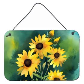 NEW Kentucky Goldenrod in Watercolor Wall or Door Hanging Prints Aluminum Metal Sign Kitchen Wall Bar Bathroom Plaque Home Decor, 8HX12W, Multicolor (Default: Default)