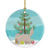 NEW Siberian Forest Cat Christmas Ceramic Ornament Christmas Tree Hanging Decorations for Home Christmas Holiday, Party, Gift, 3 in, Multicolor